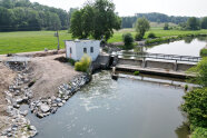 Luftbild des Wasserkraftwerks 