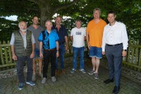 Gruppenbild bei der Ehrung der Vorstandsmitglieder.