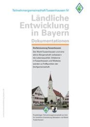 Abbildung der Titelseite der Abschlussdokumentation  zur Dorferneuerung mit Blick auf das Ortszentrum Tussenhausen.
