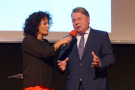 Irina Hanft, Moderatorin im Gespräch mit Minister Brunner
